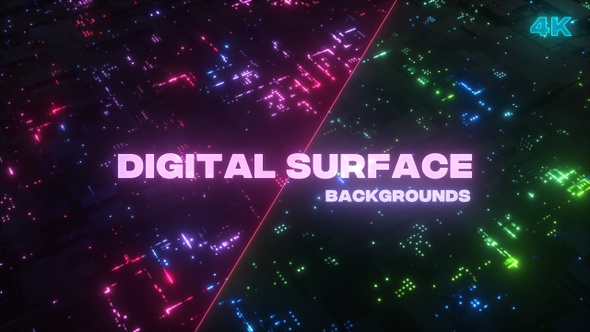 Digital Glowing Surface Backgrounds Pack
