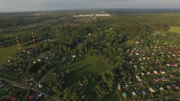 Flying Over Dacha Communities in Russia