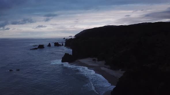 Rocky New Zealand coastline