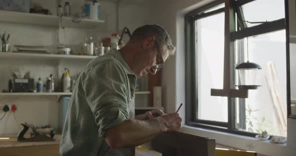 Man doing DIY at home