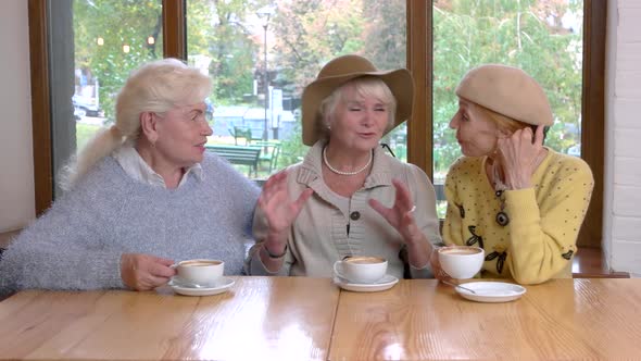 Smiling Senior Women at Table