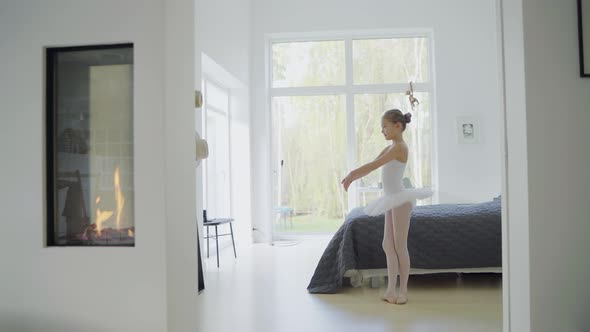 Girl in ballerina dress