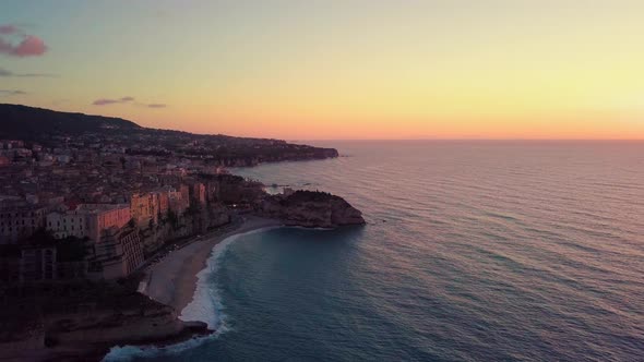 Tropea City at Sunset in Calabria