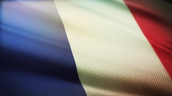 fabric pattern rippling french flag of