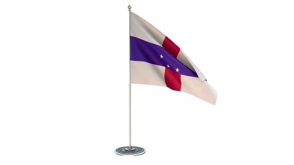 Netherlands Antilles Small Flag Pole Loops With Alpha alt