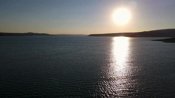 NatSunset and Boat on the Sea