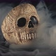 Skull Covered In Smoke On A Dark Background - VideoHive Item for Sale
