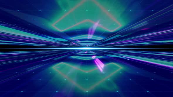 Scifi Motion Neon Arrow Out Motion Background