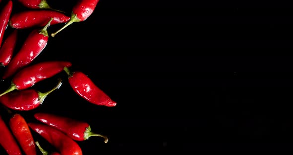 Fragrant Red Pepper on the Table. 