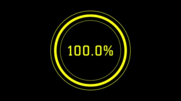 100% Circle Percentage Loading Transfer Download Round Animation