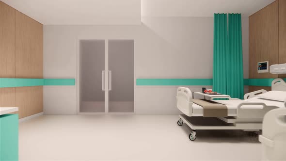 3d rendering room clinic.Hospital,health care concept.