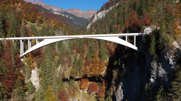 Worldmonument Salgninatobel Bridge Switzerland, designed by Robert Maillart. Weltmonument Salginatüb