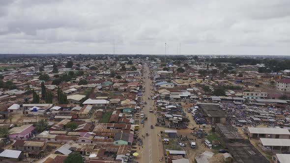 Local township in Ghana, Africa