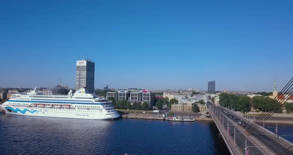 cruise ferry MSC Orchestra docked in Riga