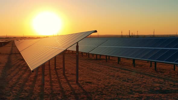 Solar Power Station at Sundown