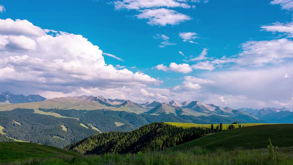 The landscape of grassland in Xinjiang, China