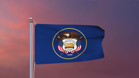 Utah Flag 4k