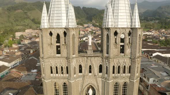 Aerial view of Basilica of the Immaculate Conception.