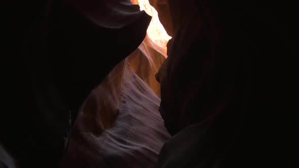 Low angle view of Antelope Canyon's rocks