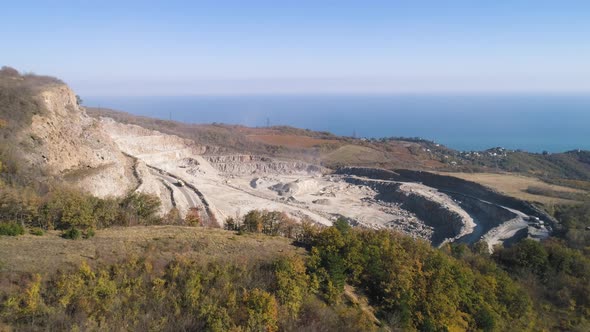 Top View Of Mining In Autumn