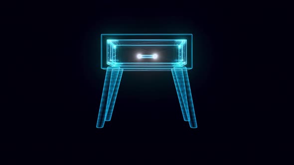 Nightstand Hologram 4k