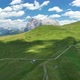 Dolomites Mountains with hiking paths and wooden cottages - VideoHive Item for Sale