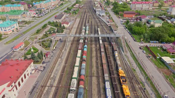 View From the Quadrocopter on the Railway Tracks