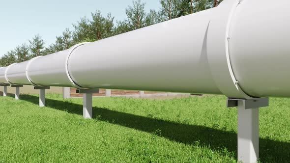 High Speed Transportation Concept And Pipeline On Meadows