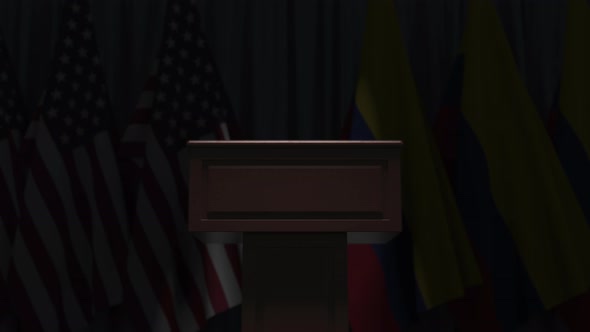 Flags of Colombia and the USA alt
