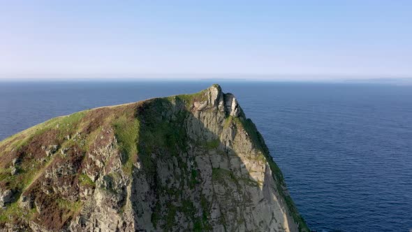 Flying Around the Top of Tormore Island By Port Between Ardara and Glencolumbkille in County Donegal