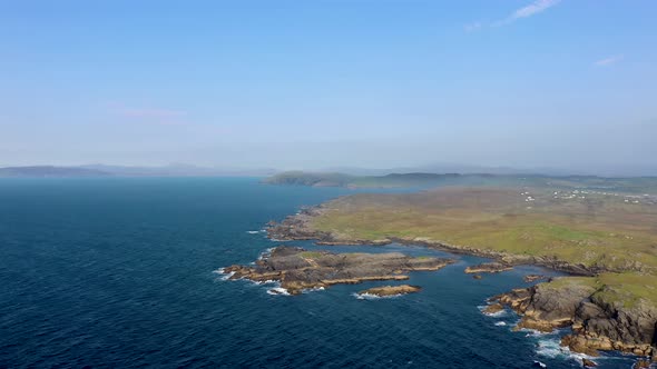 Aerial View of the Coastline at Dawros in County Donegal - Ireland