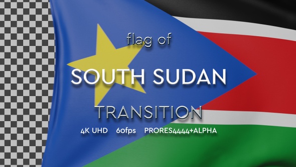 Flag of South Sudan transition | UHD | 60fps alt