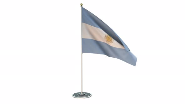 Argentina Small Flag Pole Loops With Alpha