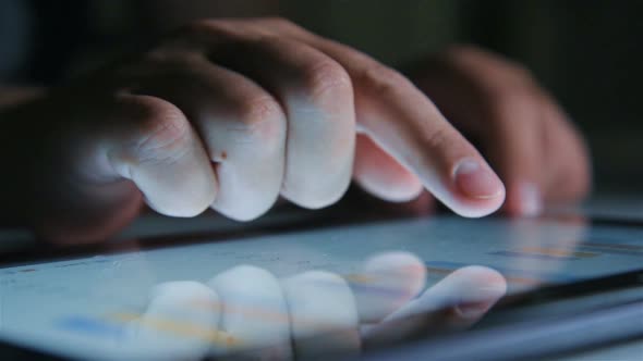 Businessman Using Financial Charts And Graphs