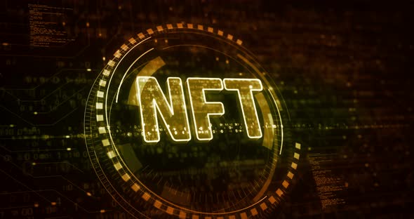 NFT Non-Fungible Token symbol digital concept