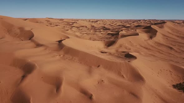 Aerial View Of The Sahara Desert, Near Taghit, Algeria