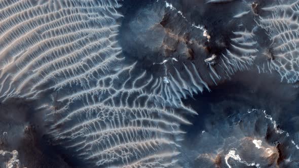 MARS. Real Landscapes of Mars From Satellite Orbit. Mars Reconnaissance Orbiter, MRO Orbiting Mars alt