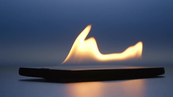 Flaming Smartphone On A Table