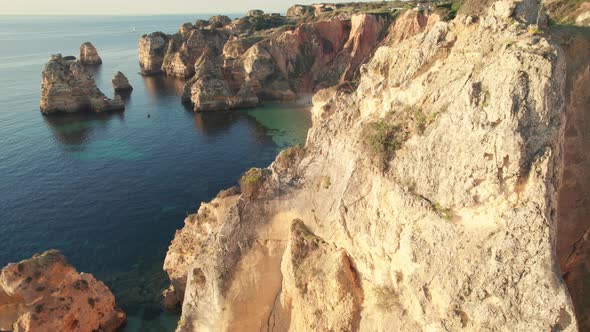 Praia Do Camilo Beach Near Lagos Town Algarve Province Portugal