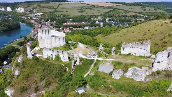 Chateau Gaillard Castle, Les Andelys, Normandy, France