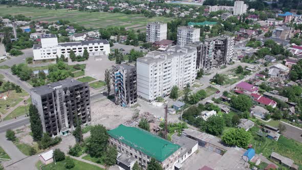 Borodyanka Ukraine  a Destroyed Building During the War