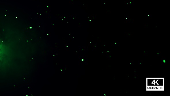 Green Particles Ember Slowly Flying V11 alt