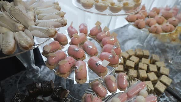 Donuts Filled with Fruit on the Table