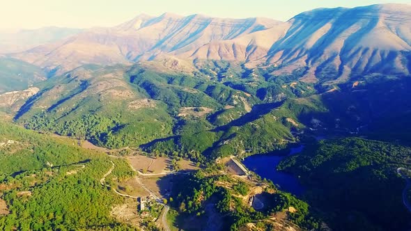 Albanian Mountains Aerial View