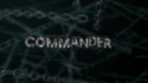3D Dark Crime Background Word Commander