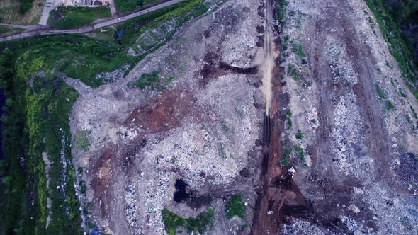 Dramatic View of Large Landfill