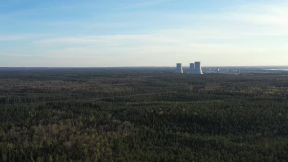 No Smoking Cooling Towers at Nuclear Power Plant