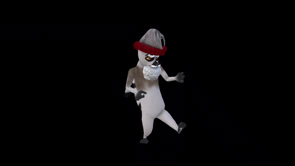 Santa Lemur Dance 2 - Christmas Concept