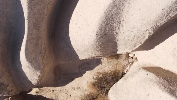 Vertical Video Cappadocia Landscape Aerial View