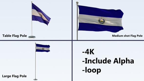 El Salvador Pole Pack 4k-Loop